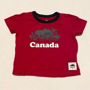 Roots Baby Red Canada Tshirt 6-12 Months Shirt